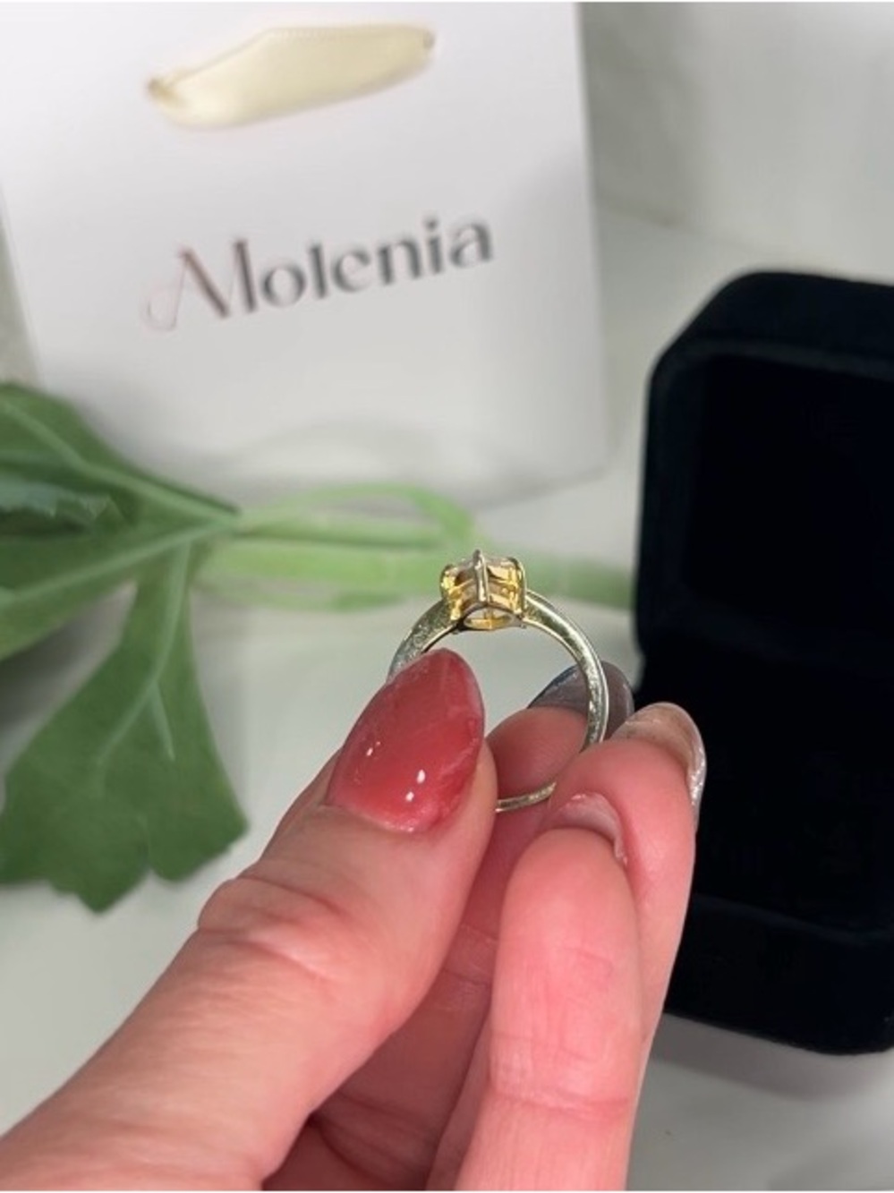 3CT Marquise-Cut Moissanite Solitaire 14K gold plating - Picture 4 of 7